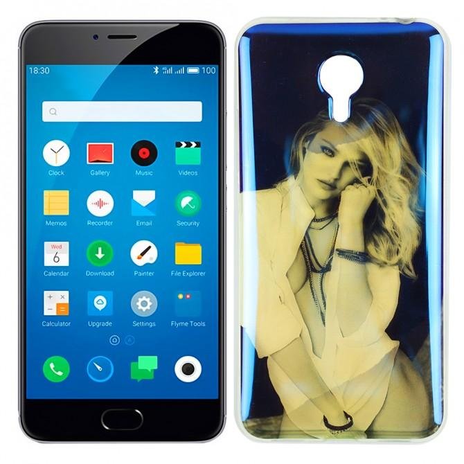 Силиконовая накладка для Meizu M3 Note перламутр