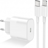Сетевое зарядное устройство XO CE29 20W/1 USB-C White + Type-C to Lightning Cable