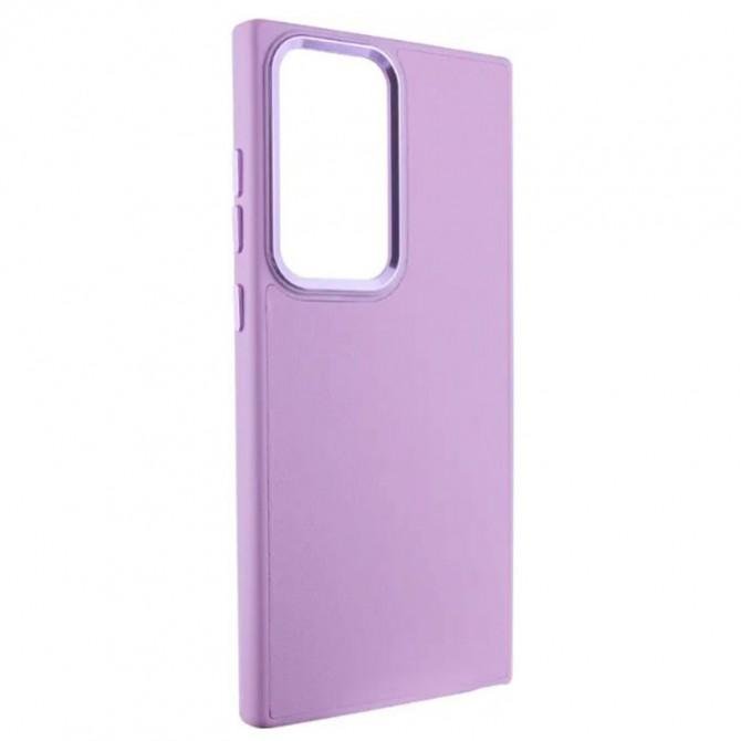 Шкіряний чохол Bonbon Leather Metal Style для Samsung Galaxy S23 Ultra Бузковий-2