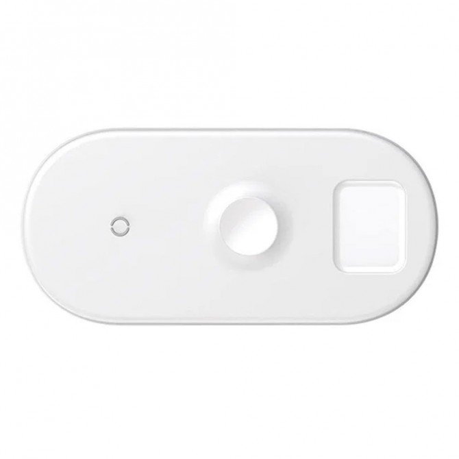 Бездротовий зарядний пристрій Baseus Smart 3in1 WX3IN1-C02 White