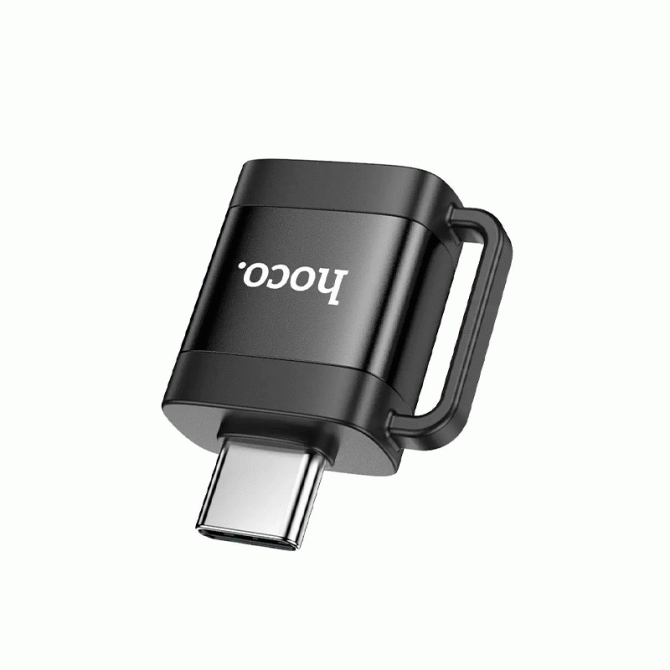 Переходник Hoco UA31C Type-C male to USB Black