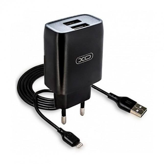 МЗП XO L57 2.4A/2USB + Lightning Black