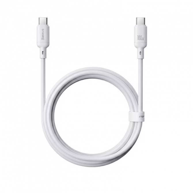 Кабель USB Baseus Silky Series Type-C to Type-C 100W 2m White