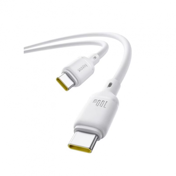 Кабель USB Baseus Silky Series Type-C to Type-C 100W 2m White-1