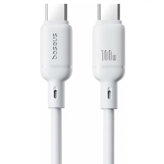 Кабель USB Baseus Silky Series Type-C to Type-C 100W 2m White-2
