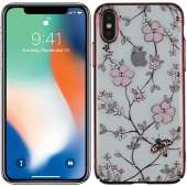 Чехол Kingxbar Flora Series для iPhone X Flower Gold