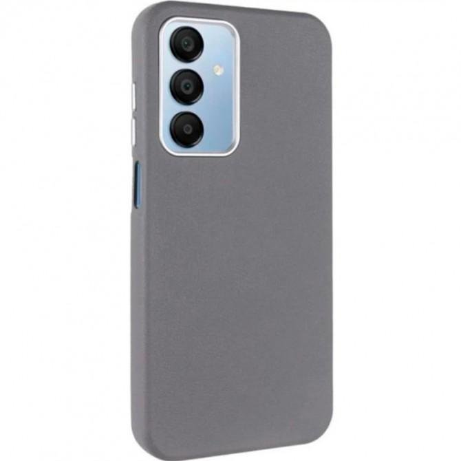 Шкіряний чохол Leather Case Metal Buttons для Xiaomi Redmi 14C / Poco C75 Titanium Grey