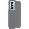 Кожаный чехол Leather Case Metal Buttons для Xiaomi Redmi 14C / Poco C75 Titanium Grey