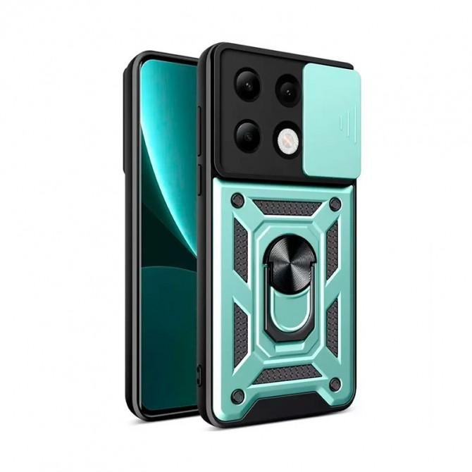 Чохол HONOR Hard Defence Series Xiaomi Redmi Note 13 Pro 5G/Poco X6 Green(with Camshield and magnet)