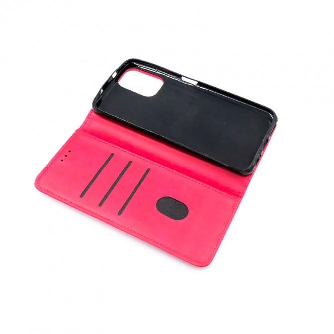 Чохол-книжка Lines Leather for Xiaomi Redmi Note 10 Hot Pink-1