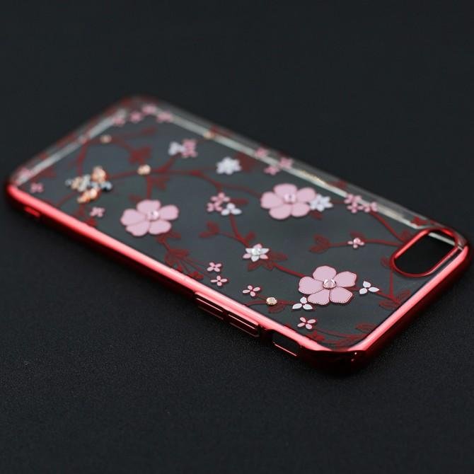 Чохол Cavaro Flora Series для iPhone 7/8 Квіти/Червоний-2