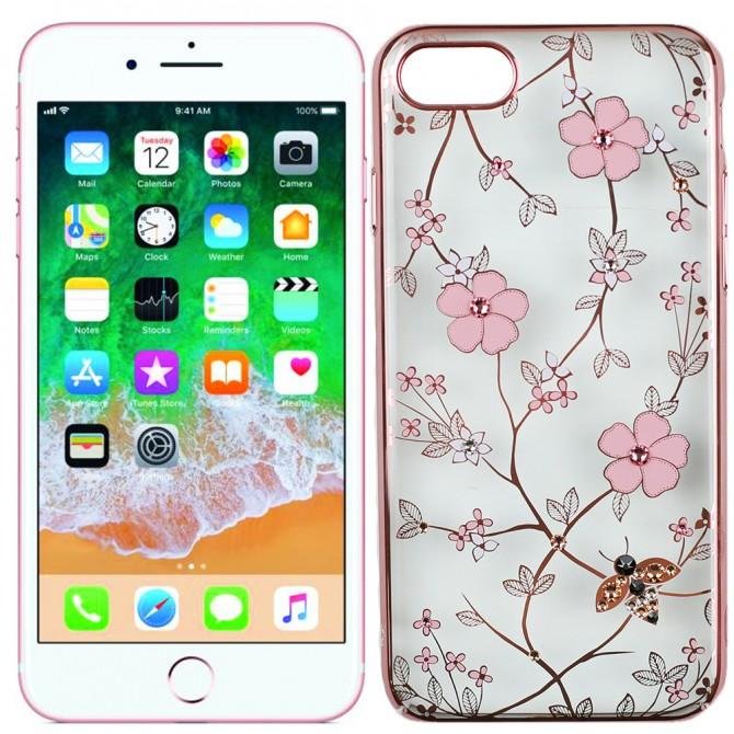 Чохол Cavaro Flora Series для iPhone 7/8 Квіти/Рожевий