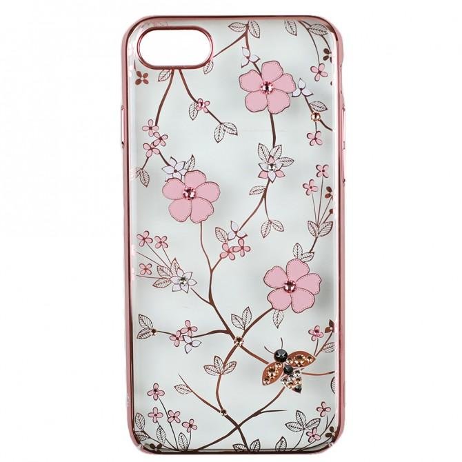 Чохол Cavaro Flora Series для iPhone 7/8 Квіти/Рожевий-1