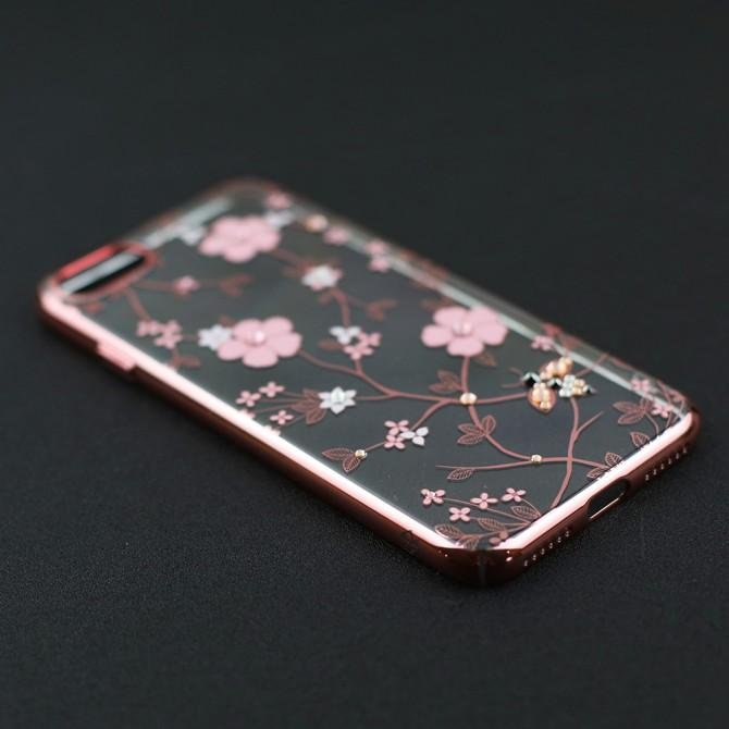 Чохол Cavaro Flora Series для iPhone 7/8 Квіти/Рожевий-2