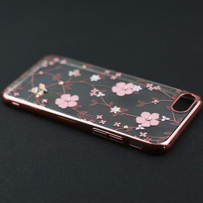 Чохол Cavaro Flora Series для iPhone 7/8 Квіти/Рожевий-3