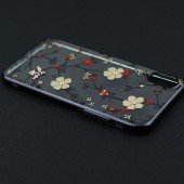 Чехол Cavaro Flora Series для iPhone X Цветы/Чёрный Чехол Cavaro Flora Series для iPhone X Цветы/Чёрный
