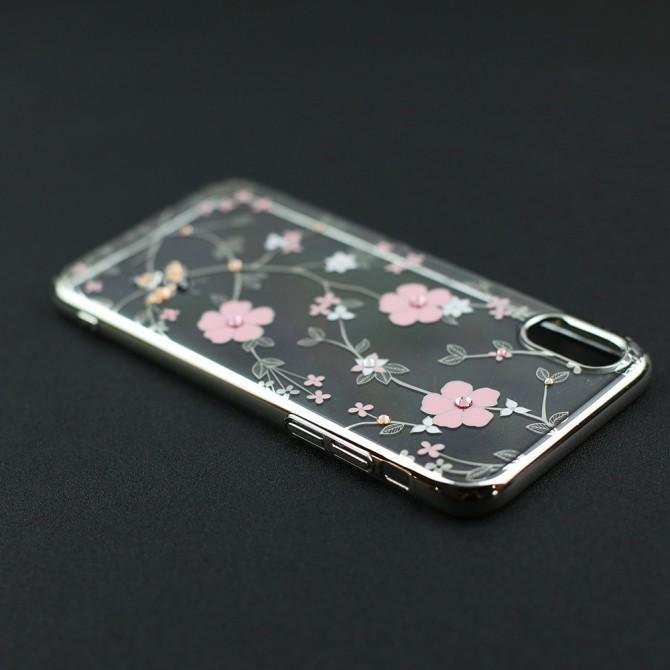 Чехол Cavaro Flora Series для iPhone X Flower Silver-3