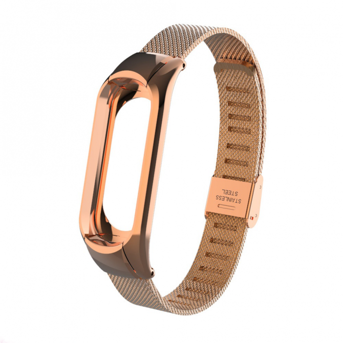 Ремінець для Xiaomi Band 3/4 steel design rose gold-1