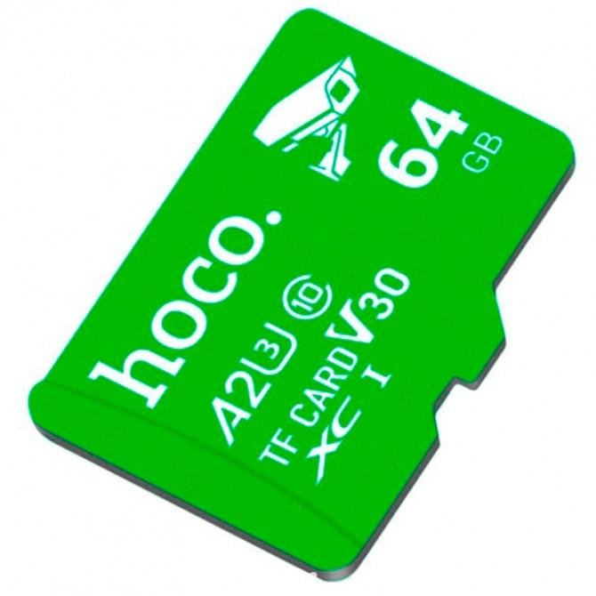 Карта памяти Hoco MicroSDHC 64GB U3/V30/A2 (Class 10) (card only)