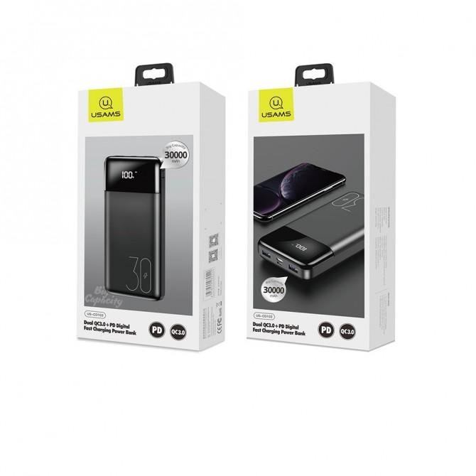 Повербанк Usams US-CD103 PB38 Dual QC3.0+PD 30000 mAh Black-2