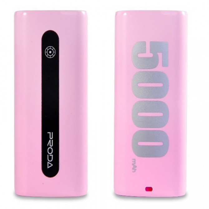 Повербанк Proda E5 Power Box 5000mAh Рожевий
