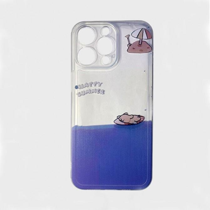 Чехол Happy Summer series for iPhone 14 Pro Bear Transparent