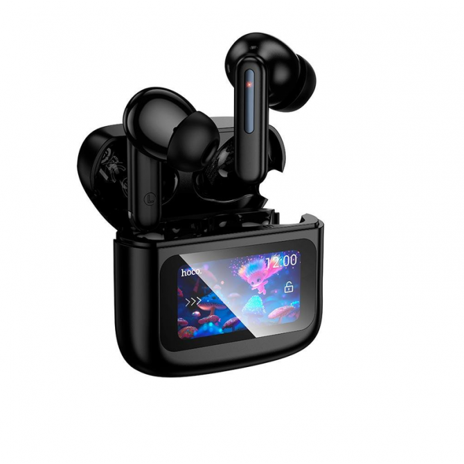 Наушники Bluetooth Headset Hoco EQ14 Cool color TWS with touchscreen Black