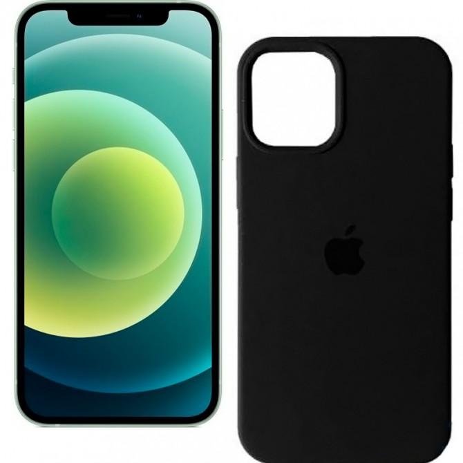 Оригинальный силиконовый чехол для iPhone 12 /12 Pro Чорний-1
