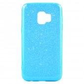 Чохол Silicone 3in1 Блискітки для Samsung J260 Galaxy J2 Core 2018 Синій
