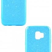 Чохол Silicone 3in1 Блискітки для Samsung J260 Galaxy J2 Core 2018 Синій