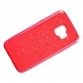 Чохол Silicone 3in1 Блискітки для Samsung J260 Galaxy J2 Core 2018 Червоний
