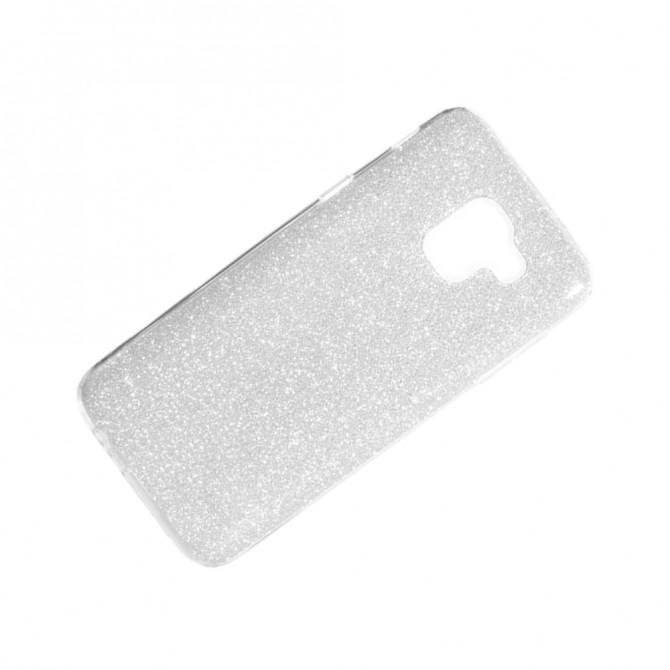 Чехол Silicone 3in1 Блёстки для Samsung J610 Galaxy J6 Plus White-2