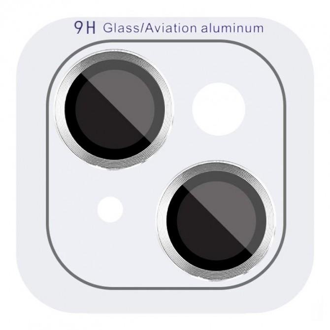 Защитное стекло на камеру Metal Classic (в упак.) для iPhone 14 (6,1")/ 14 Plus (6.7") Серебряный