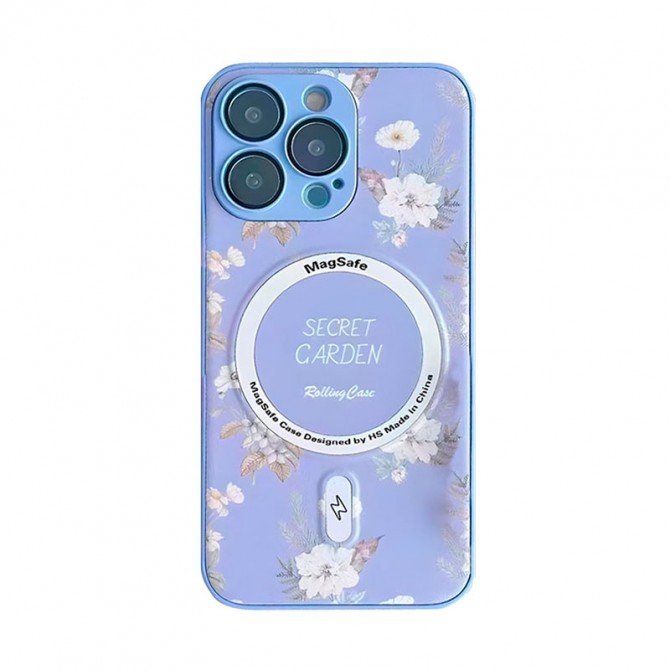 TPU+PC чохол Secret Garden with MagSafe для Apple iPhone 15 Pro (6.1") Lilac