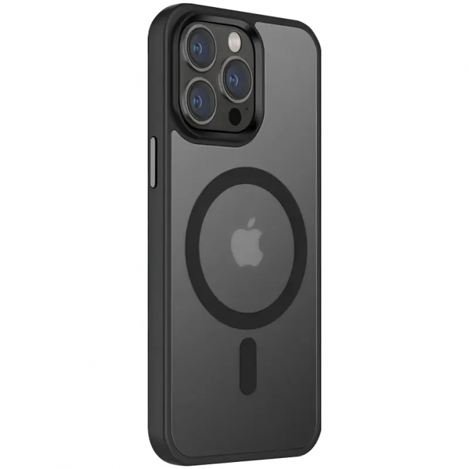 Чехол Matt Magnetic Fit для iPhone 16 Pro Max Черный-1