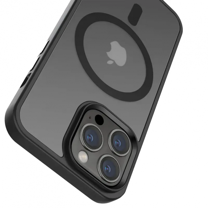 Чехол Matt Magnetic Fit для iPhone 16 Pro Max Черный-3