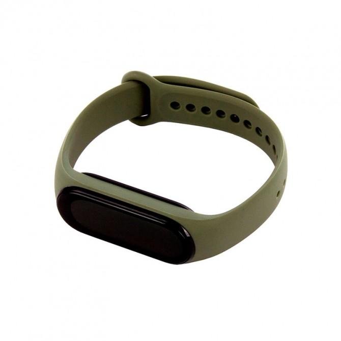 Ремінець для браслета Mi Band 5/6 (Silicon) Dark Olive