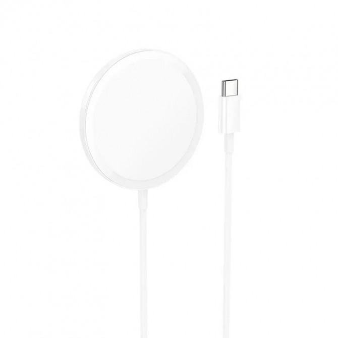 Бездротові ЗУ Hoco CW52 Enjoy magnetic wireless fast charger White