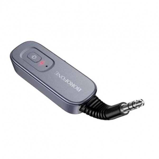 Bluetooth ресивер BOROFONE BC51 Clear way AUX BT receiver Metal Gray