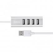 Перехідник Hoco HB1 USB to USB 2.0 (4 Ports) Silver