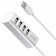 Переходник Hoco HB1 USB to USB 2.0 (4 Ports) Silver