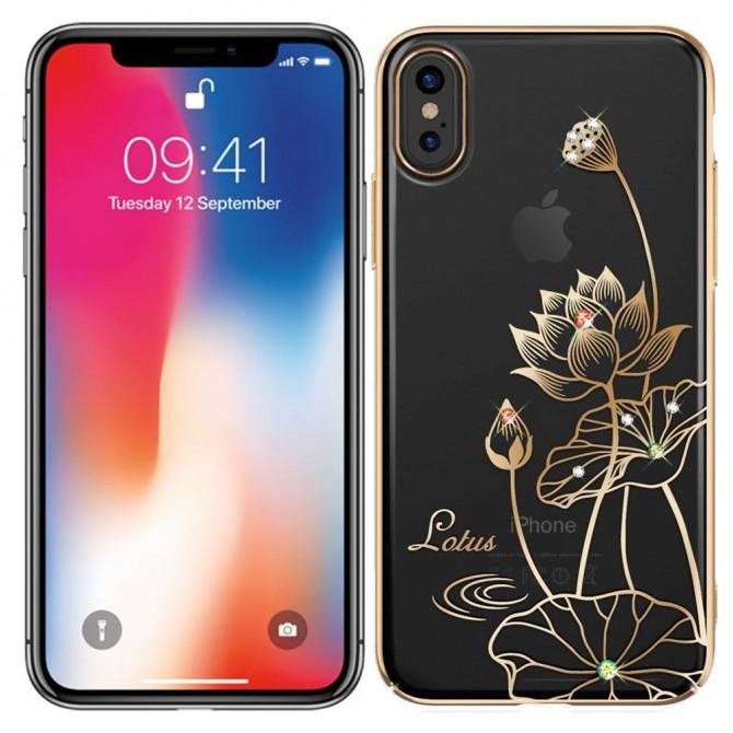 Чехол Kingxbar Elegant Series для iPhone X Lotus Silver