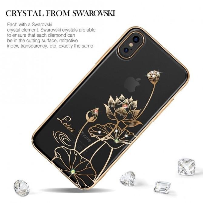 Чехол Kingxbar Elegant Series для iPhone X Lotus Silver-2