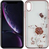 Чохол Kingxbar Foliflora Series для iPhone X Рожево Червоний Чохол Kingxbar Foliflora Series для iPhone X Рожево Червоний