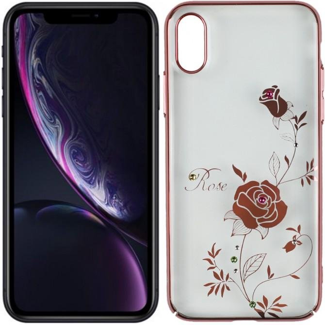 Чехол Kingxbar Foliflora Series для iPhone X Rose Red