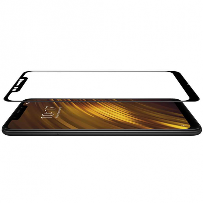 Захисне скло для XIAOMI Pocophone F1 Full Glue (0.3 мм, 2.5D, чорне)-3
