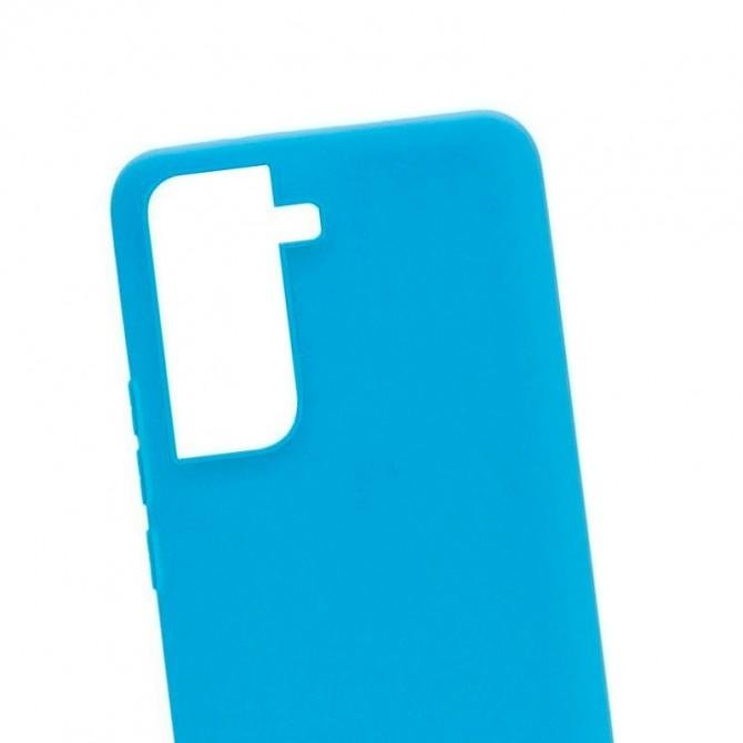 Силиконовый чехол Candy для Samsung Galaxy S21 FE Голубой-1