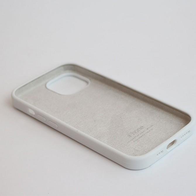Оригинальный силиконовый чехол для iPhone 15 Pro White FULL-2