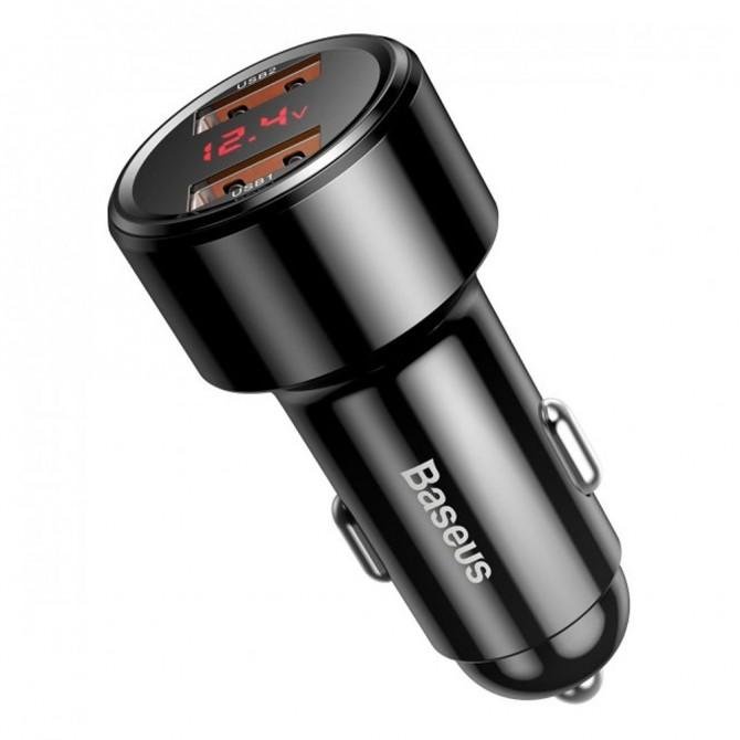 Автомобильное зарядное устройство Baseus Magic series Digital Display (45W) Black