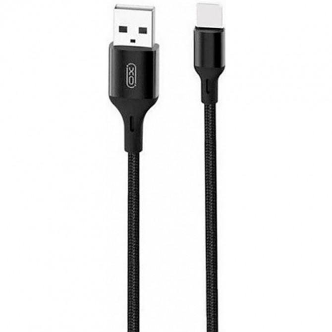 USB Cable XO NB143 Braided Type-C 2.4A/1m Black-1